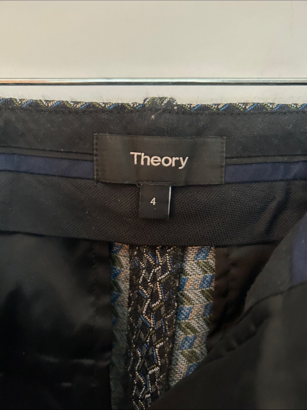 Theory Treeca Shadow Jacquard Cropped Pant Size 4 - Picture 6 of 10